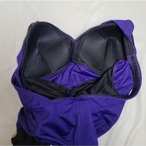 VINTAGE 90s Miraclesuit ruched front full coverage modest swimsuit 16DD‎ - Picture 7 of 11